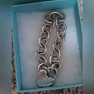 Tiffany & Co heart padlock bracelet